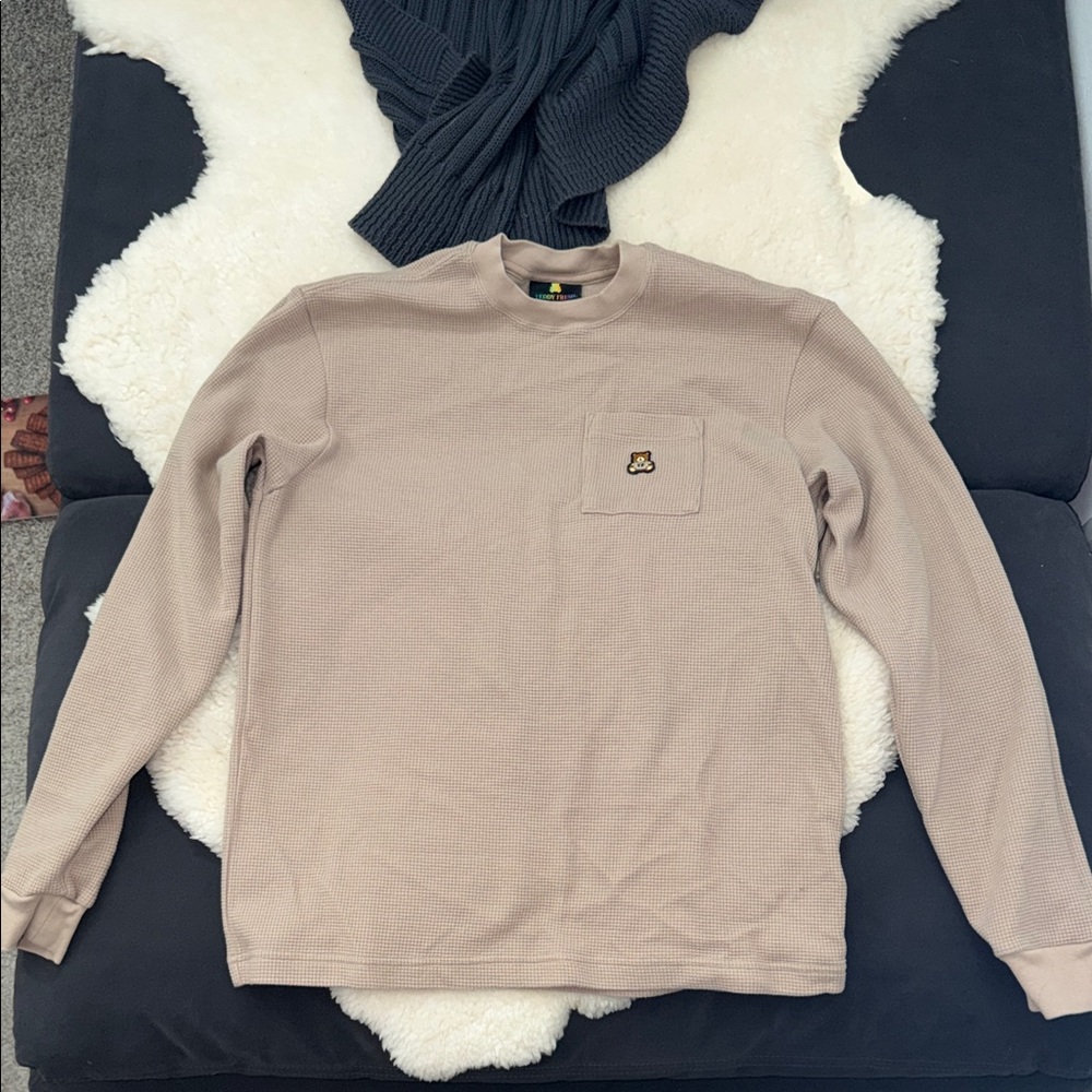 Teddy Fresh waffle thermal long sleeve shirt